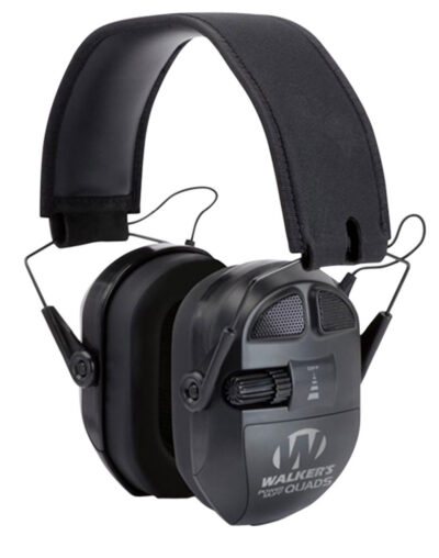 Walker’s GWPXPMQB Ultimate Power Quad Muff 26 dB Over the Head Black Polymer