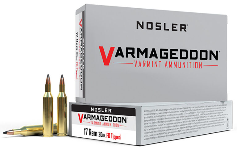 Nosler 65105 Varmageddon 17 Remington 20 gr Flat Base Tipped (FBT) 20 Bx/ 10 Cs