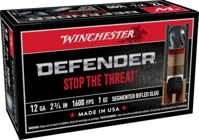 Winchester Ammo S12PDX1S PDX1 Defender  12Gauge 2.75″ 1oz Rifled Slug Shot 10 Per Box/10 Case