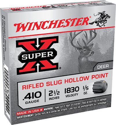 Winchester Ammo X41RS5VP Super X  410Gauge 2.50″ 1/5oz Rifled Slug Shot 15 Per Box/10 Case *Value Pack