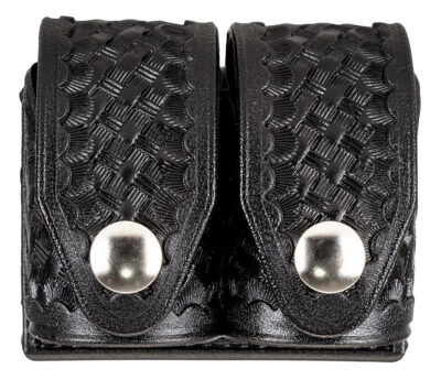 HKS 203BMBN SpeedLoader Case  Double Medium Black Hytrel Belt Loop Belts 2.25″ Wide