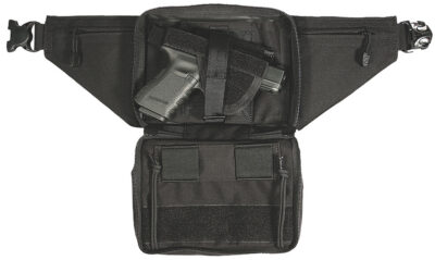 Blackhawk 60WF05BK Fanny Pack with Thumb Break Black Cordura 1000D Nylon OWB Uni