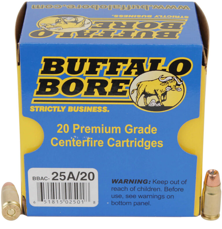 Buffalo Bore Ammunition 25A/20 Heavy Low Flash 357 Sig 125 gr Jacketed Hollow Po
