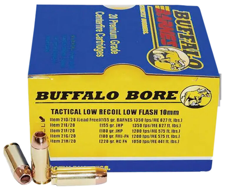 Buffalo Bore Ammunition 21D/20 Buffalo-Barnes Lead-Free 10mm Auto 155 gr Barnes