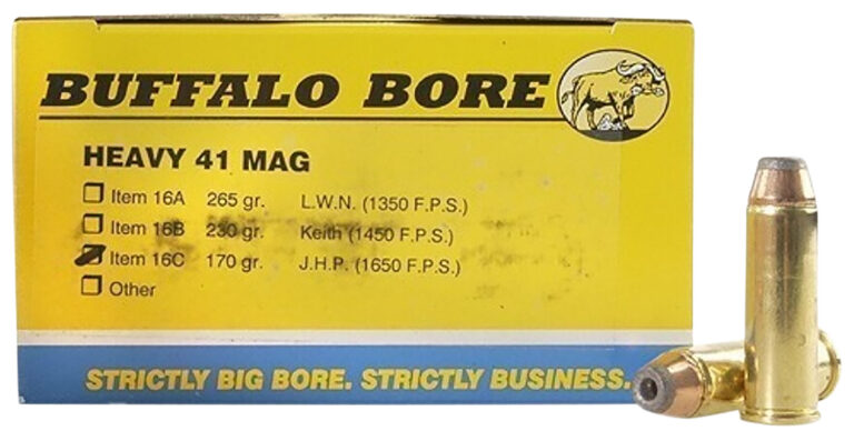 Buffalo Bore Ammunition 16C/20 Heavy 41 Rem Mag 170 gr Jacketed Hollow Point (J