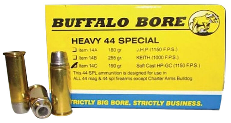 Buffalo Bore Ammunition 14C20 Heavy  44 S&W Spl 190 gr Soft Cast Hollow Point 20