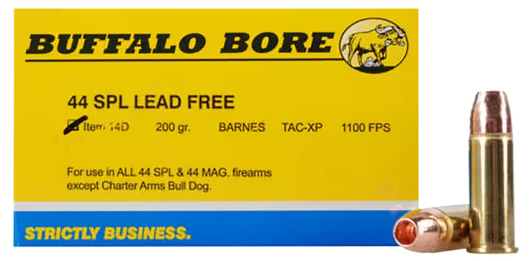 Buffalo Bore Ammunition 14D20 Buffalo-Barnes Lead-Free  44 Special 200 GR Barnes