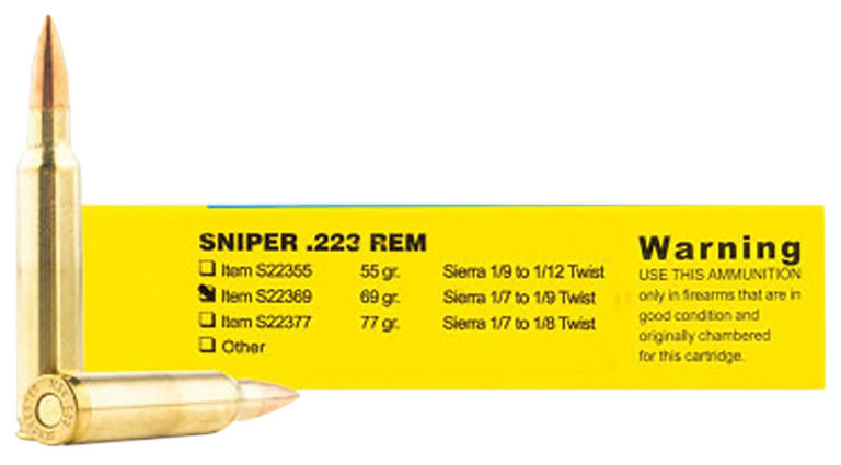 Buffalo Bore Ammunition S22369/20 Sniper 223 Rem 69 gr Boat Tail Hollow Point (
