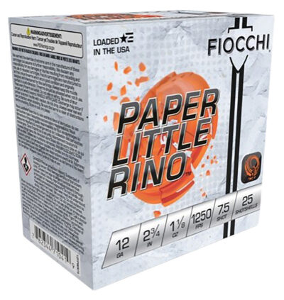 Fiocchi 12FPWR75 Paper Little Rino Extrema 12Gauge 2.75″ 1 1/8oz 7.5Shot 25 Per Box/10 Case