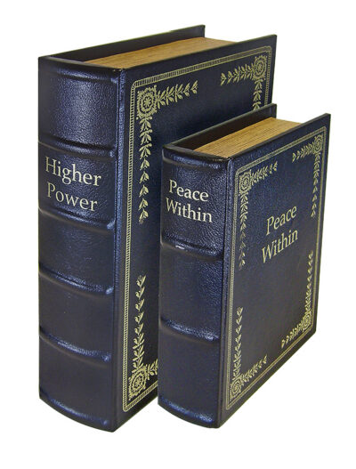 Peace Keeper DB2BLK Diversion Book Set  Personal Vault Front Panel Wood Black