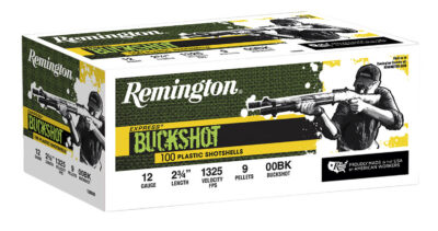 Remington Ammunition 20413 Express Buckshot 12Gauge 2.75″ 00Buck Shot 100 Per Box/2 Case