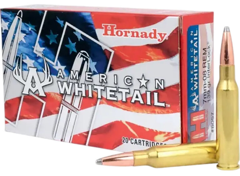 AMERICAN WHITETAIL® 7MM-08 REMINGTON INTERLOCK® SP RIFLE AMMO AMERICAN WHITETAIL 7MM-08 REMINGTON 139GR INTERLOCK SP 20/BX