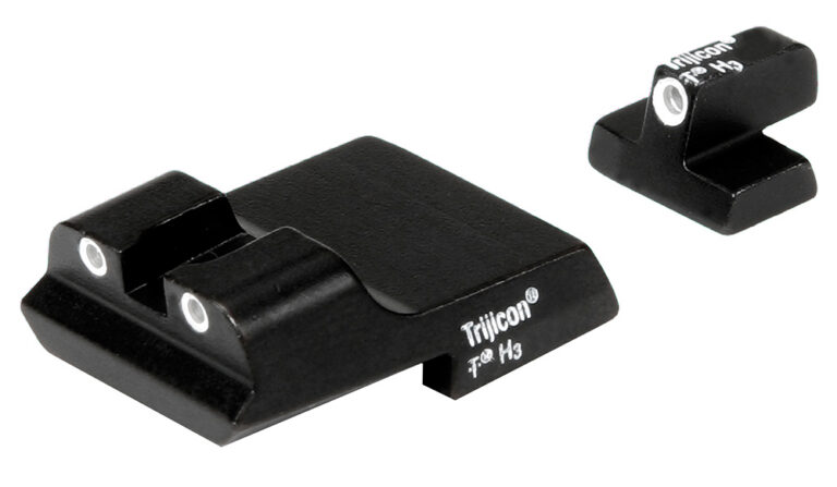 Trijicon 600437 Bright and Tough Night Sights S&W 1911 Tritium Green w/White Out
