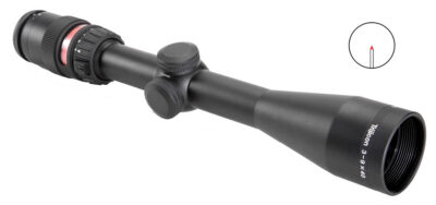 Trijicon 200010 AccuPoint  Black Hardcoat Anodized 3-9x 40mm 1″ Tube Illuminated Red Triangle Post Reticle