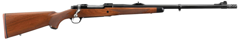 Ruger 37186 Hawkeye African 375 Ruger 3+1 23" American Walnut Satin Blued Right