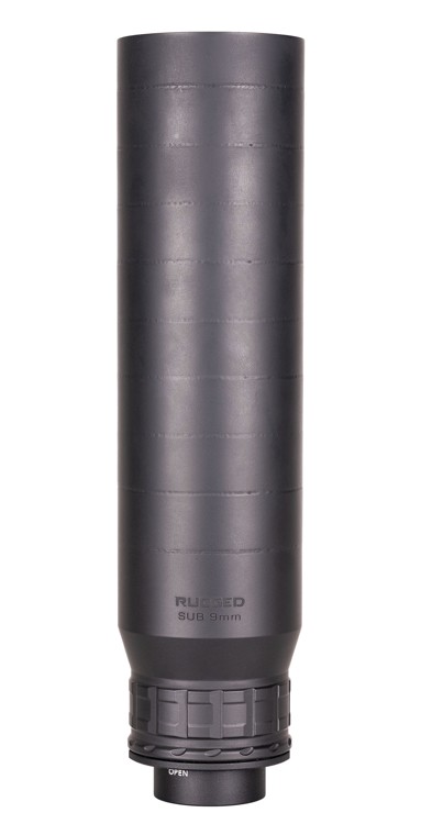 RUGGED SUB9 SUPPRESSOR 9MM .360 PCC/SMG/PDW, FULL AUTO RATED, RU3 INCLUDED