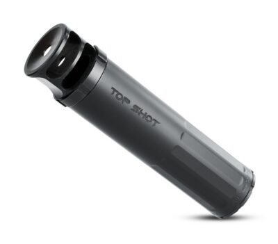 BOSS TOP SHOT –  5/8X24 6.5/6MM COMPACT COMPETITION SILENCER IDEAL FOR PRS NITRIDED STAINLESS CORE MUZZLE BREAK FOR MAXIMUM MUZZLE CONTROL REDUCED SOUND SUPPRESSION TS-15060-65-SS-58-BR-BLK