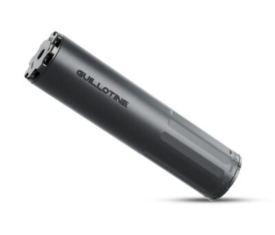 BOSS GUILLOTINE – 1/2-28 – STANDARD END CAP 5.56 DEDICATED DUTY RATED SILENCER STAINLESS NITRIDED CORE STANDARD END CAP NON-GAS BLOWBACK ACTION (BOLT GUN PISTON ETC) GU-15060-556-SS-12-SE-BLK