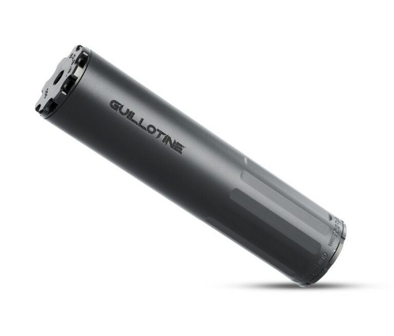 BOSS GUILLOTINE - 1/2-28 - STANDARD END CAP 5.56 DEDICATED DUTY RATED SILENCER STAINLESS NITRIDED CORE STANDARD END CAP NON-GAS BLOWBACK ACTION (BOLT GUN PISTON ETC) GU-15060-556-SS-12-SE-BLK