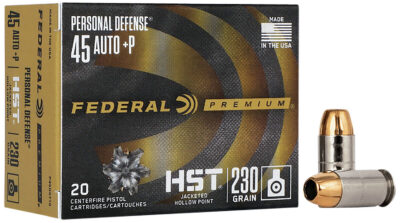 Federal Premium Personal Defense Handgun Ammo 45 ACP +P 230 gr. HST JHP 20 rd.