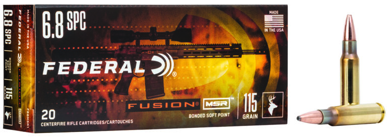 Federal F68MSR1 Fusion MSR 6.8 SPC 115 gr Fusion Soft Point 20 Bx/ 10 Cs
