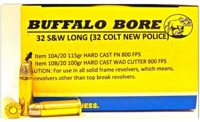 Buffalo Bore Ammunition 10A/20 Pistol  32 S&W Long 115 gr Hard Cast Flat Nose (H