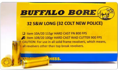 Buffalo Bore Ammunition 10B/20 Pistol  32 S&W Long 100 gr Hard Cast Wadcutter (H