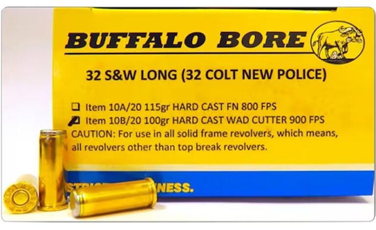 Buffalo Bore Ammunition 10B/20 Pistol  32 S&W Long 100 gr Hard Cast Wadcutter (H