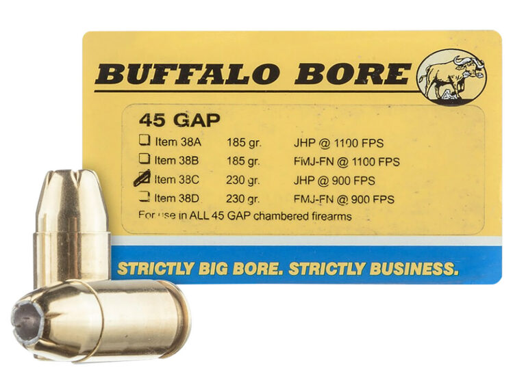 Buffalo Bore Ammunition 38C/20 Pistol 45 GAP 230 gr Jacketed Hollow Point (JHP)