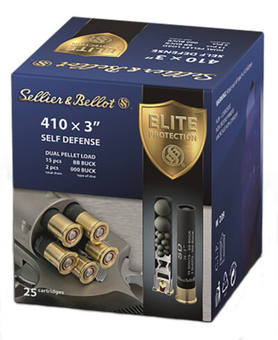 Sellier & Bellot SB410SDB Self Defense  410Gauge 3″ 15Pellets 11/16oz 000Buck Shot 25 Box/20 Case
