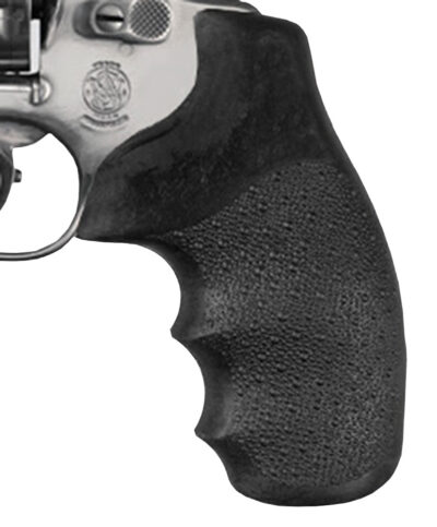 Hogue 60100 Monogrip with Finger Grooves  Grip S&W J Frame w/Round Butt Nylon Bl