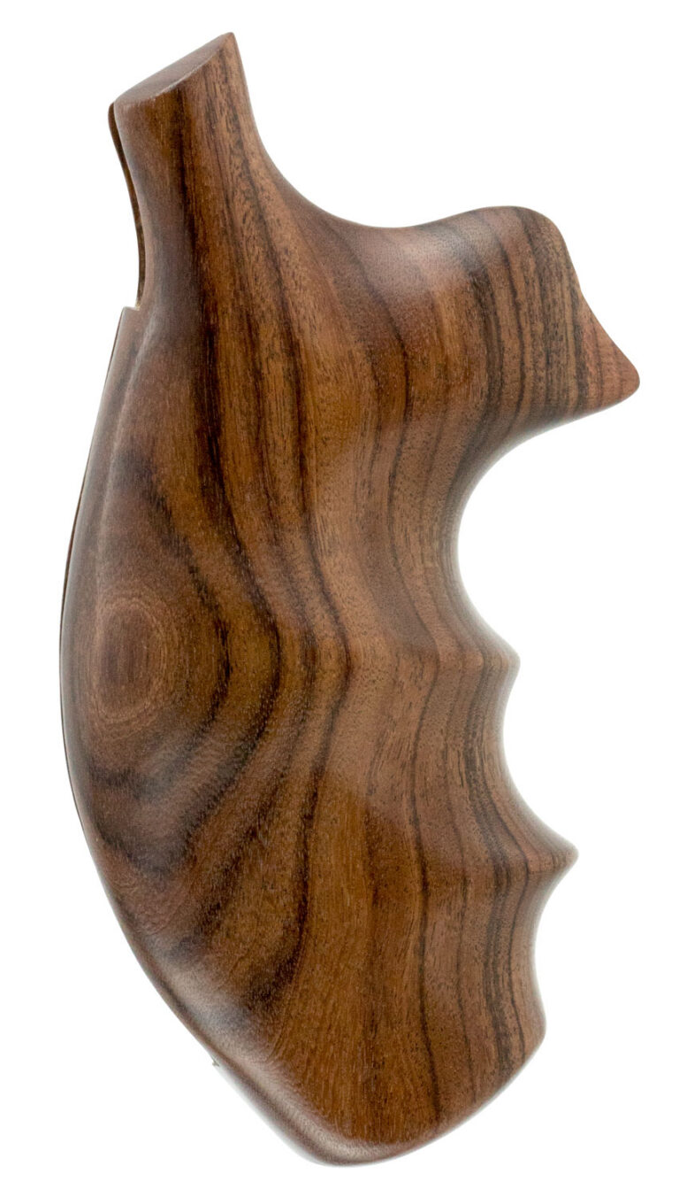 HOGUE WOOD GRIP S&W K&L FRAME W/GROOVE ROUND BUTT