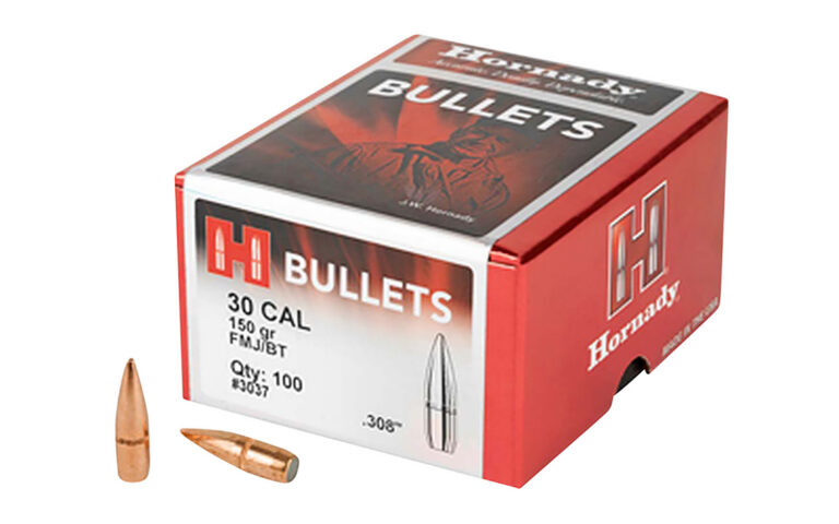 FULL METAL JACKET 30 CALIBER (0.308'') FULL METAL JACKET BULLETS FULL METAL JACKET 30 CALIBER (0.308'') 150GR BOATTAIL 100/BOX