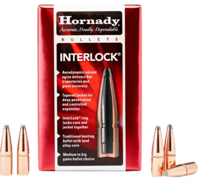 INTERLOCK 35 CALIBER (0.358”) SOFT POINT BULLETS INTERLOCK 35 CALIBER (0.358”) 200GR SPIRE POINT 100/BOX