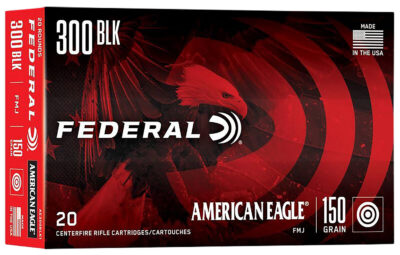 AMERICAN EAGLE 300 AAC BLACKOUT 150GR FMJ AMMUNTION 300 AAC BLACKOUT 150GR FULL METAL JACKET SUPERSONIC 20/BOX