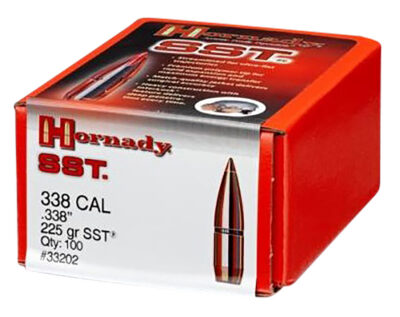 INTERLOCK 338 CALIBER (0.338”) SST BULLETS SST 338 CALIBER (0.338”) 225GR POLYMER TIP BOATTAIL 100/BOX