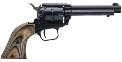 Heritage Mfg RR22MBS4 Rough Rider  22 LR 22 WMR 6 Shot 4.75″ Black Satin Barrel, Cylinder & Frame, Camo Laminate Grips
