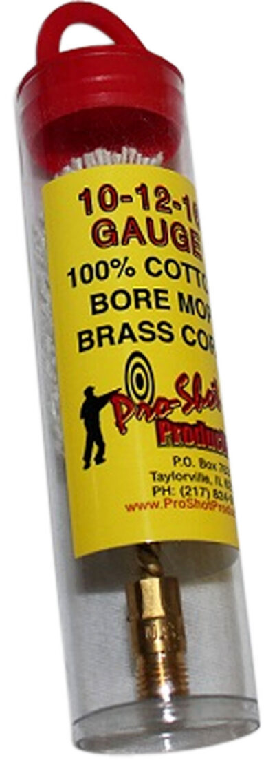 Pro-Shot MP12 Bore Mop  10/12/16 Gauge Shotgun #5/16-27 Thread Cotton 1.75″ Long