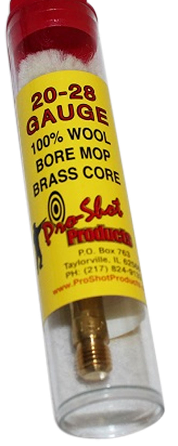 Pro-Shot MP20 Bore Mop 20/28 Gauge Shotgun #5/16-27 Thread Cotton 1.75" Long