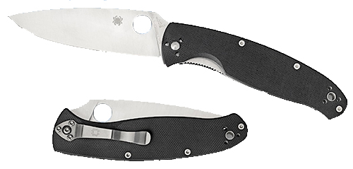 Spyderco C142GP Resilience  4.20" Folding Drop Point Plain 8Cr13MoV SS Blade Black G10 Handle Includes Pocket Clip