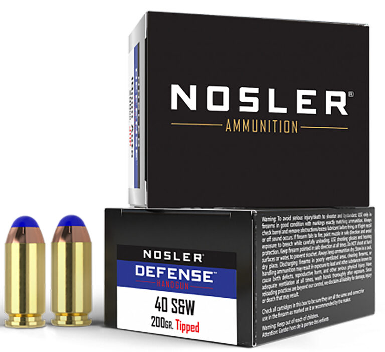 Nosler 39515 Defense  40 S&W 200 gr Bonded Tipped 20 Bx/ 10 Cs