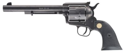 Chiappa Firearms CF340170 SAA 1873  Medium Frame 22 LR 10 Shot, 7.50″ Blued Steel Barrel, Blued Steel Frame, Blued Cylinder, Black Plastic Grip, Exposed Hammer