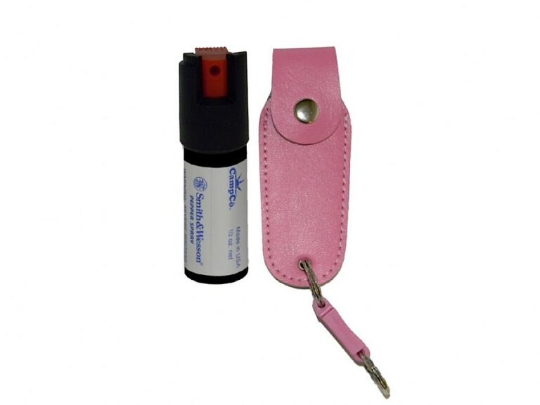 S&W Pepper Spray 1203P Pepper Spray .5 oz OC Pepper 10 ft Range with Holster, Q