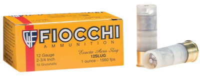 Fiocchi 12FSLUG Aero Extrema 12Gauge 2.75″ 1oz RifledSlug Shot 10 Per Box/8 Case