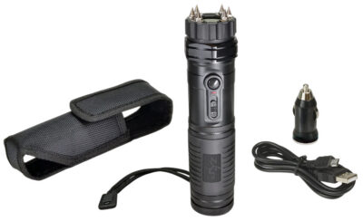 1000000 VOLT ZAP LIGHT EXTREME STUN GUN W/SPIKE ELECTRODESFLASHLIGHT USB