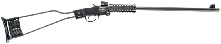 Chiappa Firearms 500092 Little Badger Full Size 22 LR, 1 Shot 16.50" Black Cerakote Steel Barrel, Black Cerakote Quad Picatinny Receiver, Black Cerakote Wire Frame Stock, Right Hand