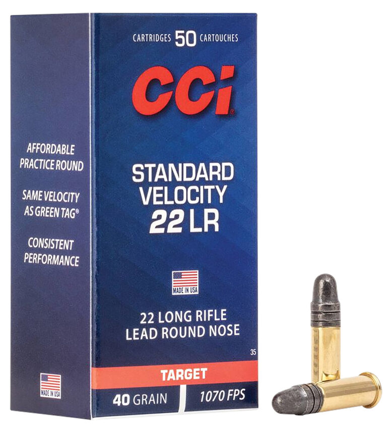CCI 0035 Standard Velocity 22LR 40gr Lead Round Nose 50 Per Box/100 Case