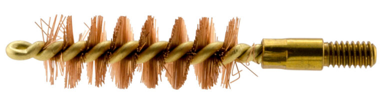 Pro-Shot 10P Bore Brush .40/ 10mm Cal Pistol #8-32 Thread Bronze Bristles Brass Core