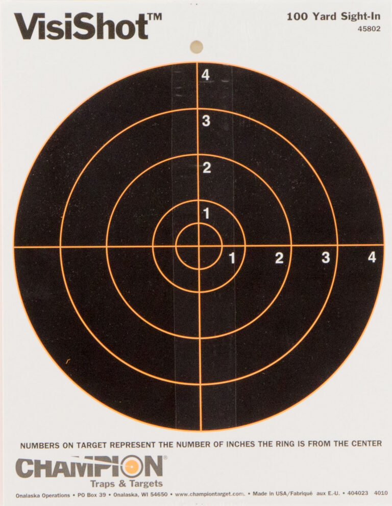 Champion Targets 45802 VisiShot Hanging Paper Black/White 8" Bullseye 10 Pack