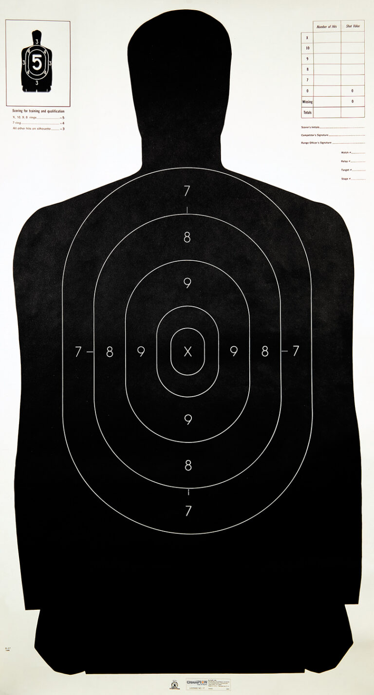 Champion Targets 40727 LE  Hanging Paper 24" x 45" Police Silhouette Black 100 P